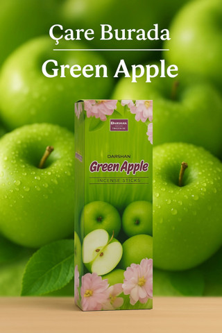 Çare Burada Darshan Incense - Green Apple 20'li Çubuk Tütsü