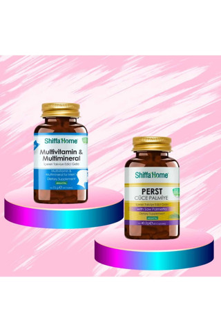 Shiffa Home Man Multivitamin & Multimineral 60 kapsül + Perst Cüce Palmiye 60 kapsül (Erkekler İçin )