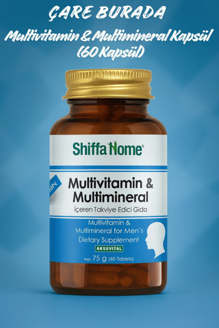 Çare Burada Multivitamin & Multimineral Kapsül (60 Kapsül) (Erkek)