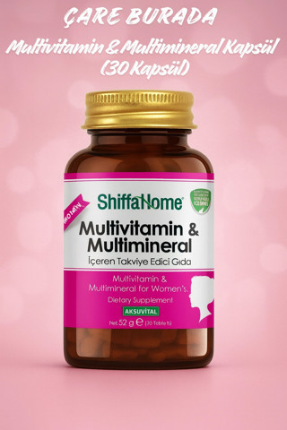 Çare Burada Multivitamin & Multimineral Kapsül (30 Kapsül) (Kadın)