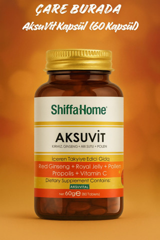 Çare Burada Kırmızı Ginseng & Arı Sütü & Polen & Propolis Kapsül (80 Kapsül)