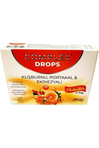 Hekimhan Complex Kuşburnu Portakal Ekinezyalı Drops 24 Adet 62 G 12 Adet