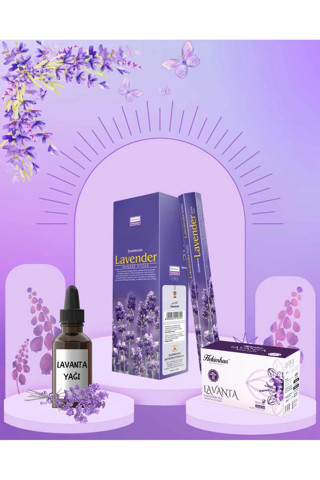 Hekimhan Bitkisel Lavanta Yağı + Lavanta Çayı + Lavanta Tütsüsü