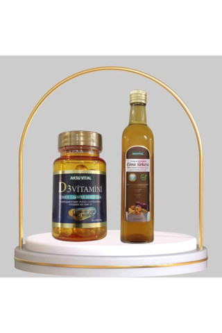 Aksu Vital Vitamin D3 60 Softjel + Zerdeçal Ekstraktlı Elma Sirkesi 500 ml