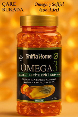 Çare Burada Omega 3 Softjel 1000 mg (200 Adet)