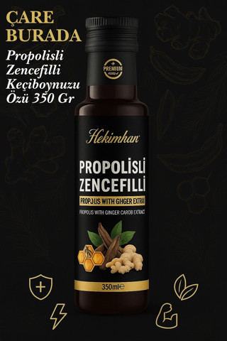 Çare Burada Propolisli Zencefilli Keçiboynuzu Özü 350 Gr