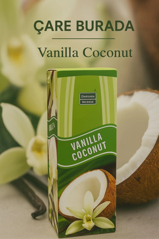 Çare Burada Darshan Incense - Vanilla & Coconut 20'li Çubuk Tütsü