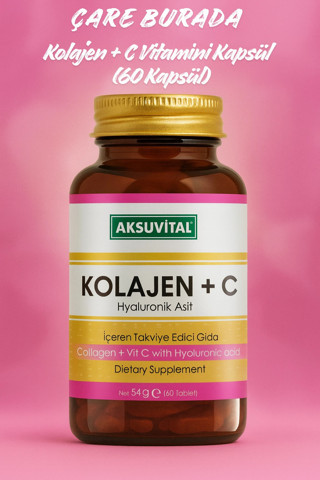 Çare Burada Kolajen + C Vitamini + Hyaluronik Asit Kapsül (60 Kapsül)