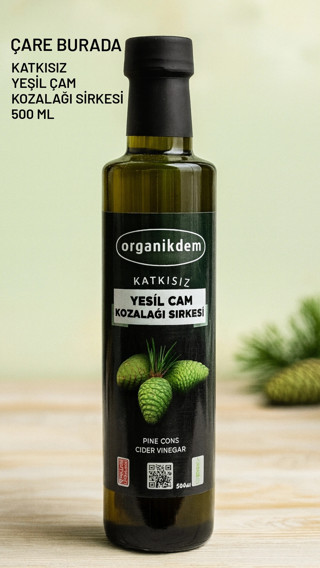 Katkısız Yeşil Kozalak Sirkesi 500 Ml
