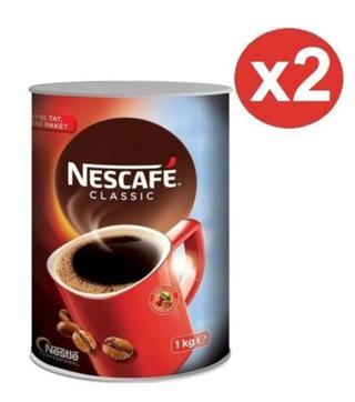 Nescafe Classic Hazır Kahve 1 Kg Teneke X 2 Adet