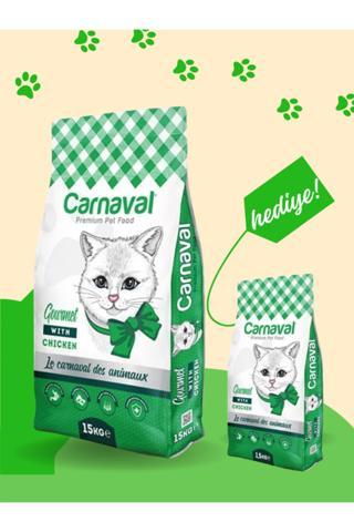 Carnaval Premium Yetişkin Kedi Maması Gourmet 15 Kg Yetişkin Kedi Maması Gourmet 1.5 Kg
