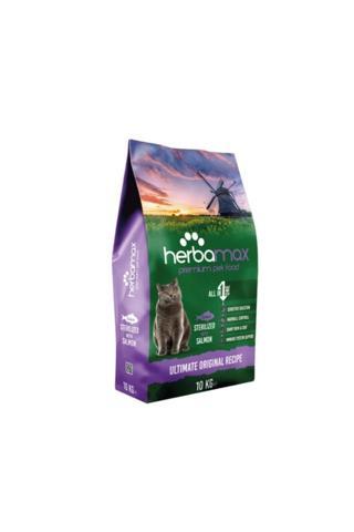 Herba Max Herbamax Premium Kısırlaştırılmış Somonlu Kedi Maması 10 Kg