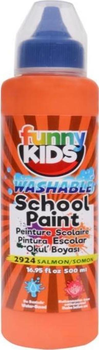 Funny Kids Okul Boyası – Hazır Sulu Boya Somon 500ml