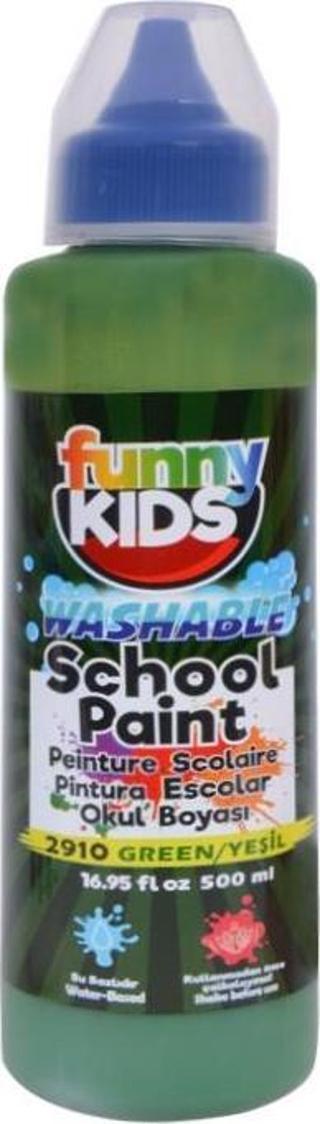 Funny Kids Okul Boyası – Hazır Sulu Boya Yeşil 500ml