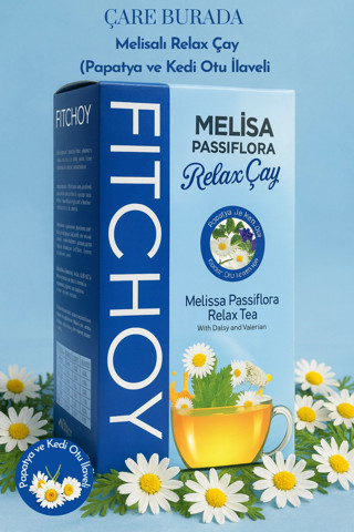 Fitchoy - Melissa Passiflora Relax Çay 90 Gr × 45 Adet (Kedi Otu & Papatya İlaveli)