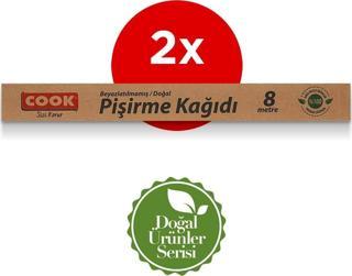 Cook Doğal Pişirme Kağıdı 37 CM x 8 M 2'li Paket