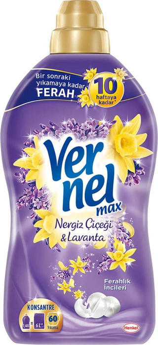Vernel Nergiz Çiçeği Lavanta Max Konsantre Çamaşır Yumuşatıcısı 1440 ml