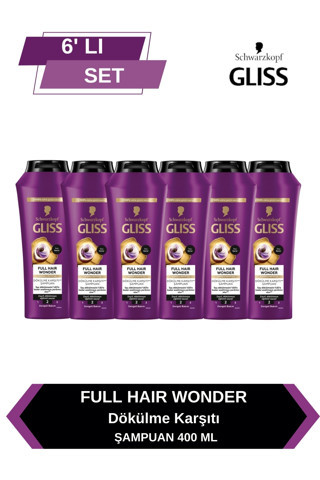 Gliss Full Hair Wonder Dökülme Karşıtı Şampuan 400 mlx6 Adet