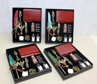 Deri Defterli Divit Hokka Ve Mühür Seti Model 1