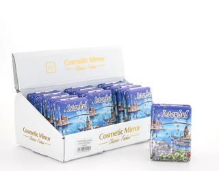 Taşlı İstanbul Tasarımı El Aynası Kalın Model 1