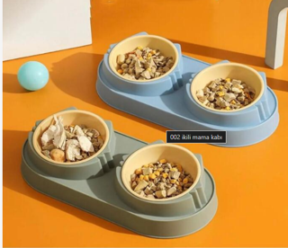 Mikopet Çift Bölmeli Mama ve Su Kabı
