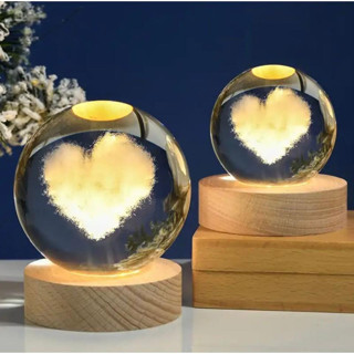 Kalpli Renk Değiştiren Işıklı Cam Küre 8cm