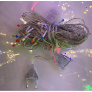 10m 100 Led Damla Uçlu Led Işık KIRMIZI IŞIK Şeffaf Kablo