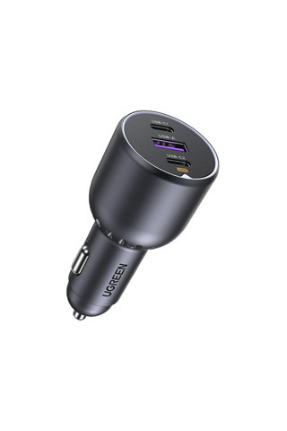 UGREEN 130W 3 Portlu Araç İçi Şarj Cihazı Çakmaklı