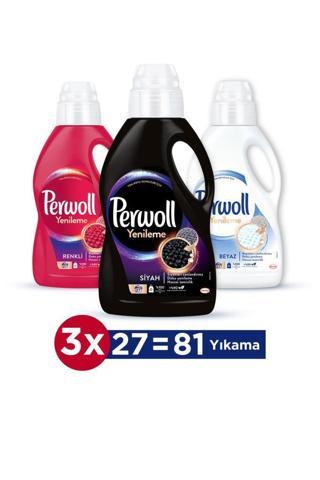 Perwoll Hassas Bakım Sıvı Çamaşır Deterjanı 3'lü Set ( Siyah 1,5 L+Renkli 1,5 L+Beyaz 1,5 L)