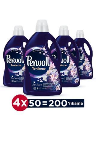 Perwoll Hassas Bakım Sıvı Çamaşır Deterjanı 4'lü Set 200 Yıkama (4x2,75 L Çiçek Cazibesi Koyu Renkler)