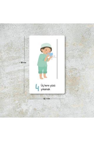 MuslimWalk Abdesti Öğreniyorum Erkek Çocuk Sticker Seti - Plastik Eğitici Etiket #33