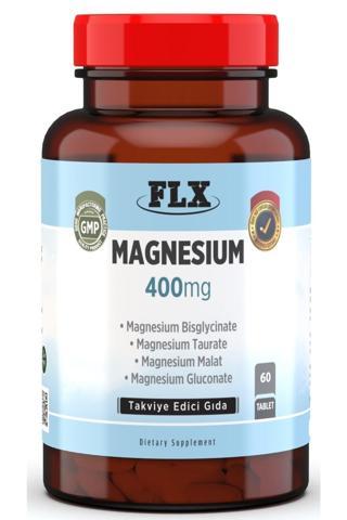 Flx 60 Tablet Magnesium Elementleri 400 Mg Magnezyum Bisglisinat Malat Taurat Glukonat
