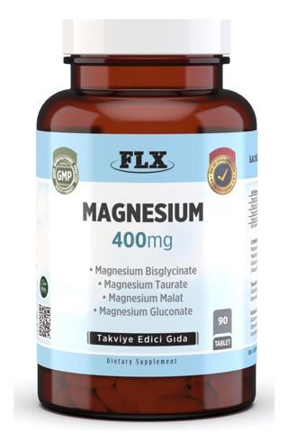 Flx 90 Tablet Magnesium Elementleri 400 Mg Magnezyum Bisglisinat Malat Taurat Glukonat