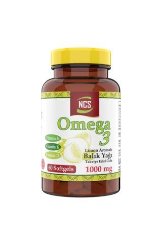 Ncs Omega 3 Balık Yağı Doğal Limon Aromalı 1000 Mg 60 Yumuşak Kapsül