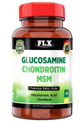 Flx Glucosamine Chondroitin Msm 60 Tablet Glukozamin Kondroitin Msm Hyaluronic Acid Zerdeçal