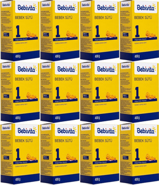 Bebivita Bebek Sütü 400GR No:1 (0-6 Ay) Doğumdan İtibaren (12 Li Set)