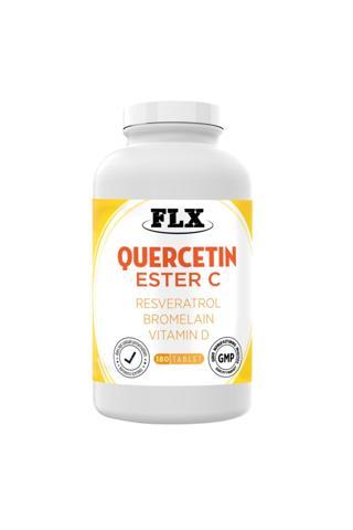 Flx Quercetin Magnezyum Kuersetin Ester C Resveratrol Ve Bromelain 180 Tablet