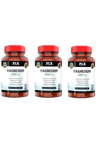 Flx Magnesium Magnezyum Bisglisinat Malat Taurat Glukonat 60 Tablet X 3 Kutu