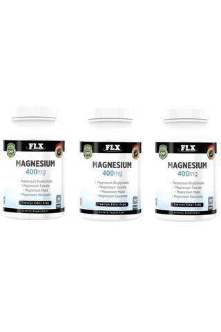 Flx Magnesium Magnezyum Bisglisinat Malat Taurat Glukonat 90 Tablet X 3 Kutu