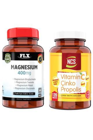 Ncs Flx Magnesium Elemental Complex 400 Mg 60 Tablet + Vitamin C Çinko Propolis 120 Tablet