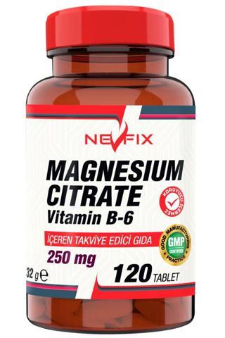 Nevfix Magnezyum Sitrat Vitamin B6 120 Tablet