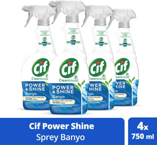 Cif Power & Shine Sprey Banyo Temizleyici 4 x 750 ML