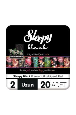 Sleepy Black Premium Plus Hijyenik Ped Uzun 20 Adet Ped