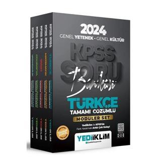 2024 KPSS Genel Yetenek Genel Kültür Soru Bankası Çözümlü Modüler Set - Yediiklim Yayınları