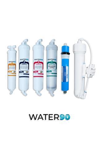 Water90 5'Li Filtre Yenileme Seti, Quick Bağlantı Dirsek Ve 1 Metre Nsf® Onaylı Hortum (Komple Değişim Seti)