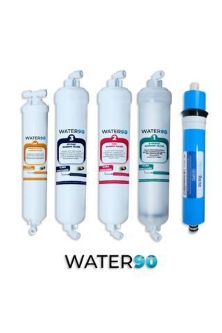 Water90 5'Li Su Arıtma Filtre Seti, Quick Bağlantı Dirsekleri Ve 1 Metre Nsf® Onaylı Hortum