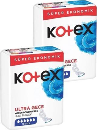 Kotex Ultra Hijyenik Ped Gece 2 x 16'lı