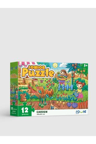 Route Eğitici Çocuk Kutu Oyunu Junıor Bahçe Puzzle 12 Parça Puzzle 3+ Yaş