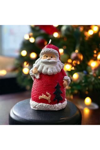 Kuzey Santa Claus Candle  Yılbaşı Mumu Noel Baba Mumu Gerçek Mum Noel Babalı Mum Yılbaşı Süsleri