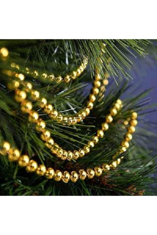 Kuzey Vip Deluxe 5 Metre Altın Zincir Süs Yılbaşı Ağacı Süsleri Noel Ağacı Süsleri Gold Zincir Süs